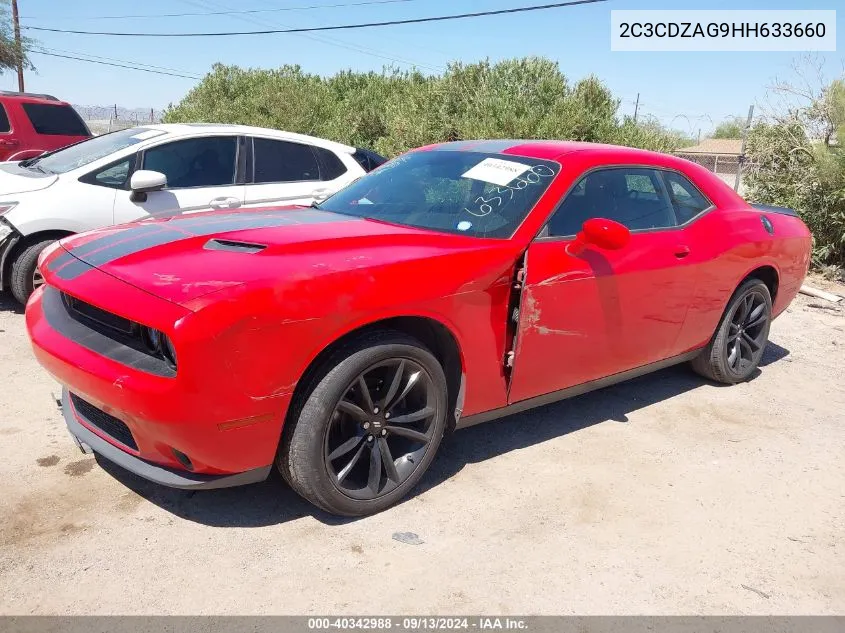 2017 Dodge Challenger Sxt VIN: 2C3CDZAG9HH633660 Lot: 40342988