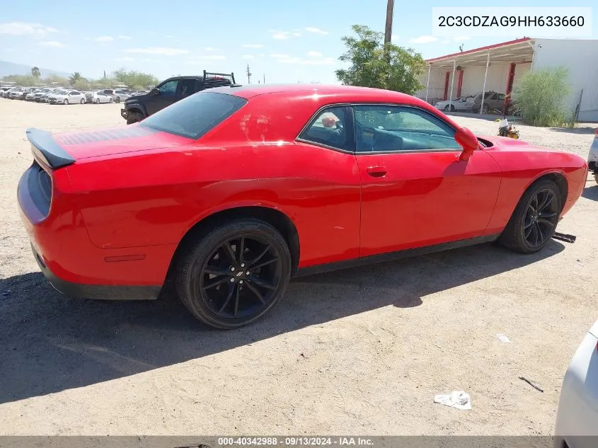 2017 Dodge Challenger Sxt VIN: 2C3CDZAG9HH633660 Lot: 40342988