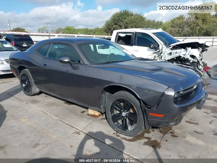 2017 Dodge Challenger Sxt VIN: 2C3CDZAG3HH568367 Lot: 40371817