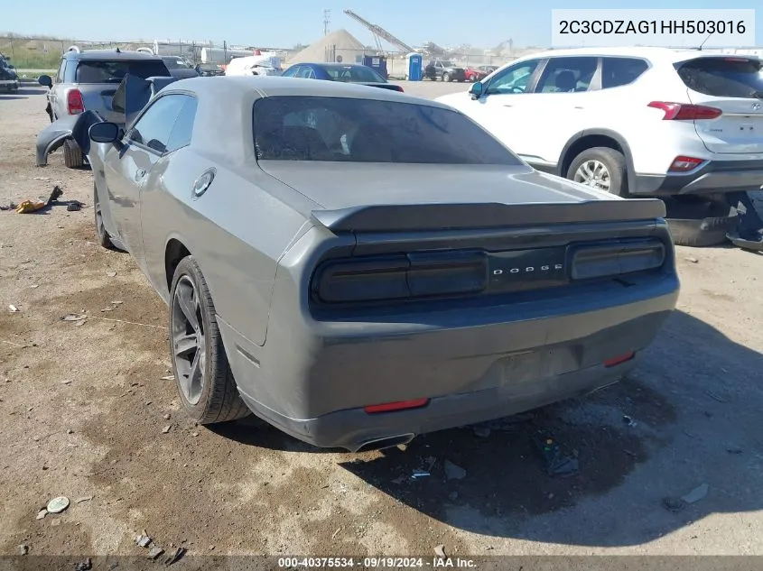 2017 Dodge Challenger Sxt VIN: 2C3CDZAG1HH503016 Lot: 40375534