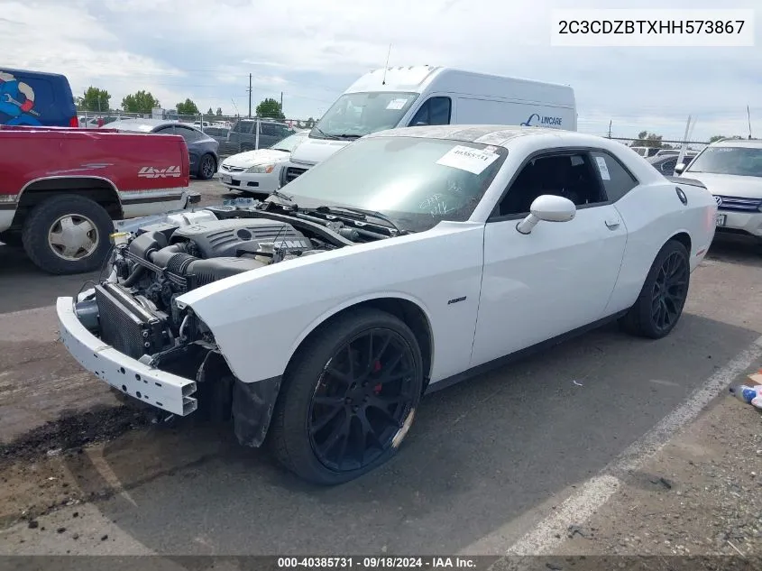 2017 Dodge Challenger R/T VIN: 2C3CDZBTXHH573867 Lot: 40385731