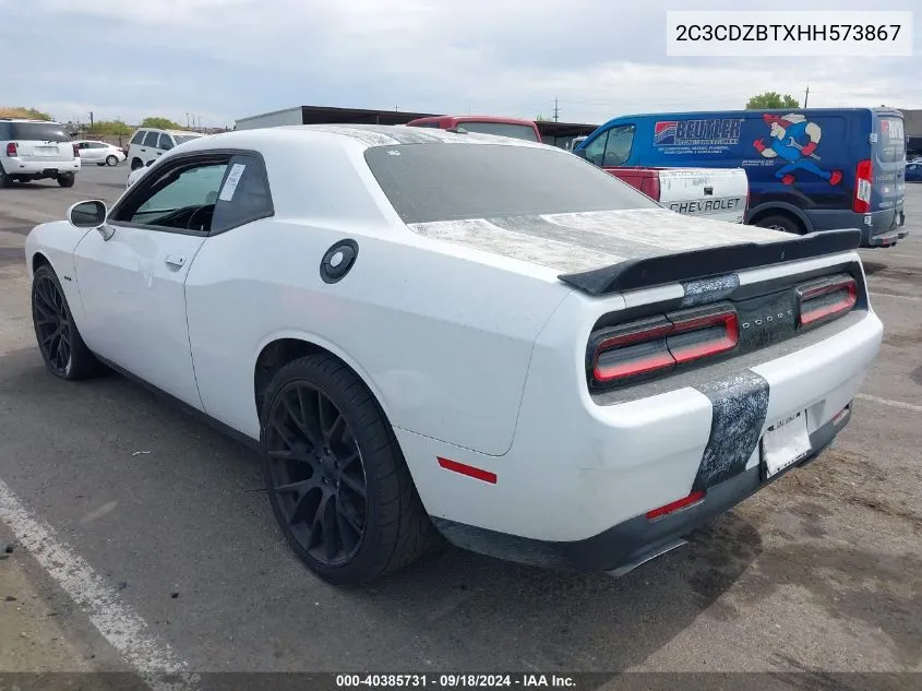 2017 Dodge Challenger R/T VIN: 2C3CDZBTXHH573867 Lot: 40385731