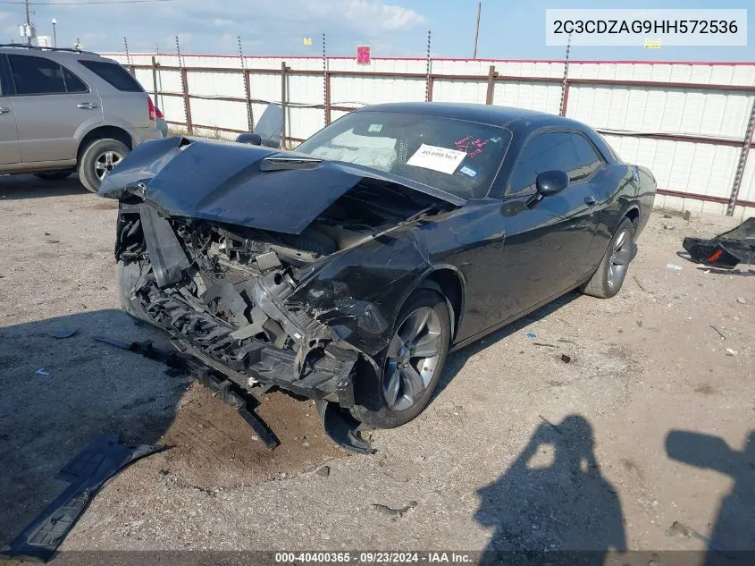 2017 Dodge Challenger Sxt VIN: 2C3CDZAG9HH572536 Lot: 40400365