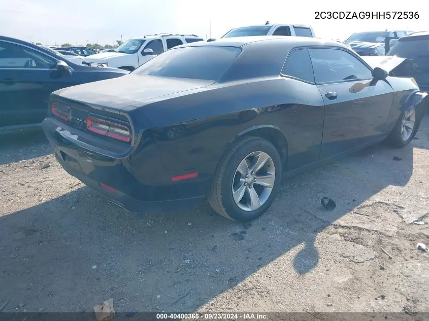 2017 Dodge Challenger Sxt VIN: 2C3CDZAG9HH572536 Lot: 40400365