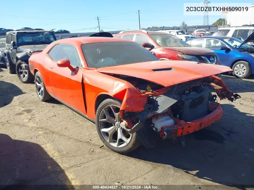 2017 Dodge Challenger R/T VIN: 2C3CDZBTXHH509019 Lot: 40434521