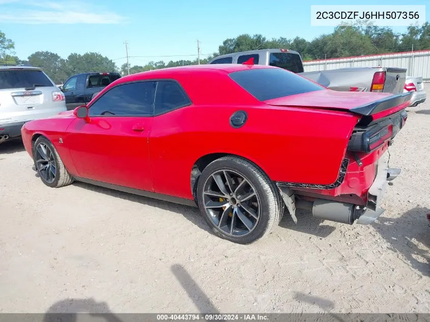 2017 Dodge Challenger R/T Scat Pack VIN: 2C3CDZFJ6HH507356 Lot: 40443794