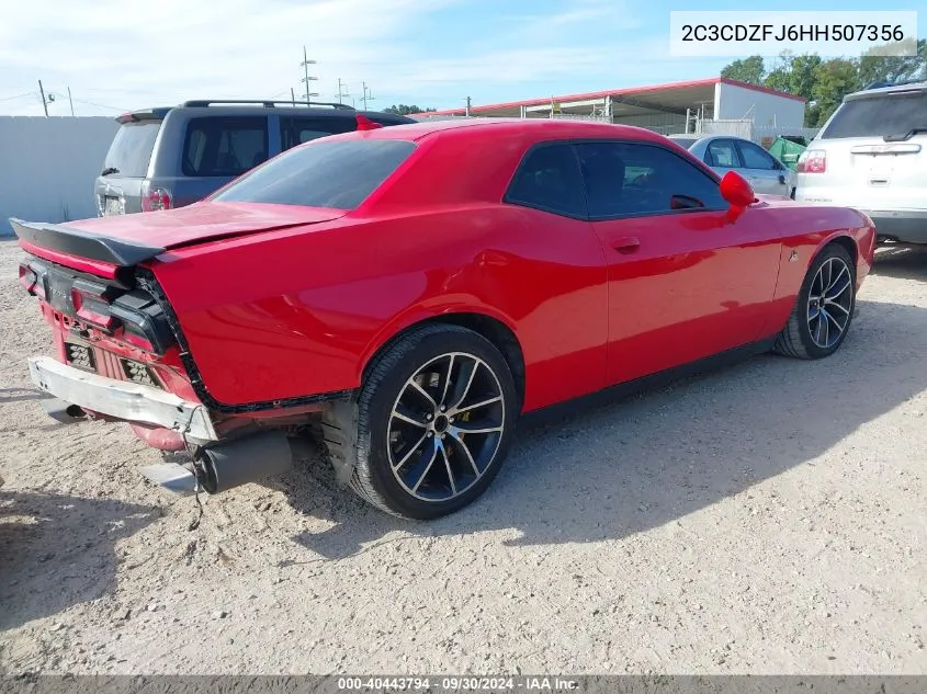 2017 Dodge Challenger R/T Scat Pack VIN: 2C3CDZFJ6HH507356 Lot: 40443794