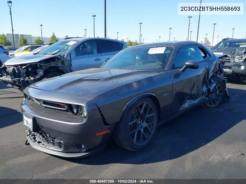 2017 Dodge Challenger R/T VIN: 2C3CDZBT5HH558693 Lot: 40487355