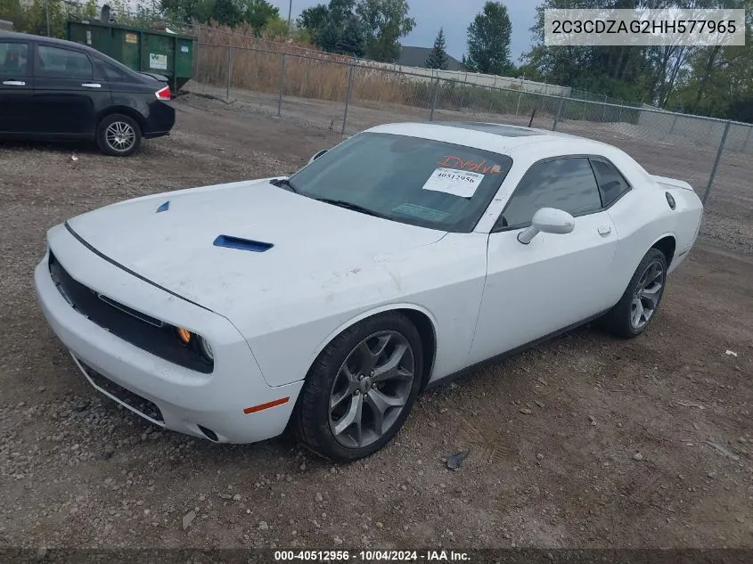 2C3CDZAG2HH577965 2017 Dodge Challenger Sxt