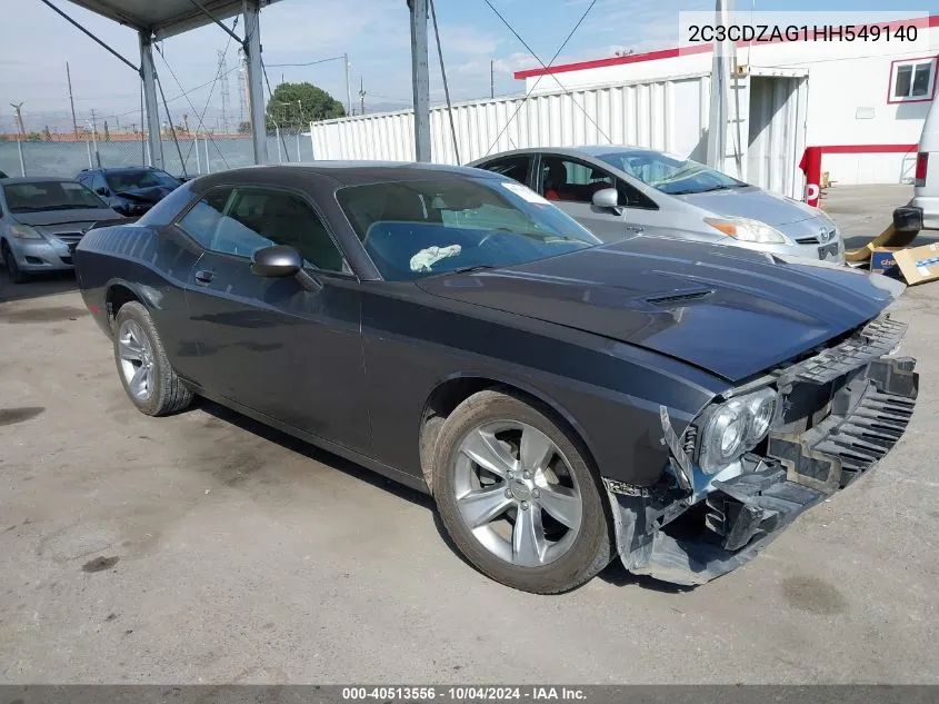 2017 Dodge Challenger Sxt VIN: 2C3CDZAG1HH549140 Lot: 40513556