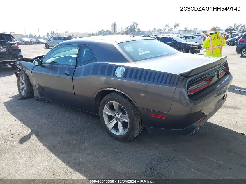 2017 Dodge Challenger Sxt VIN: 2C3CDZAG1HH549140 Lot: 40513556