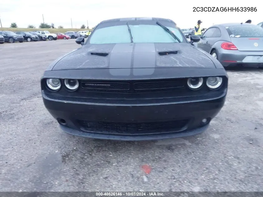 2017 Dodge Challenger Sxt VIN: 2C3CDZAG6HH633986 Lot: 40526146