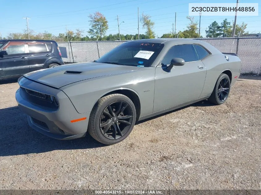 2017 Dodge Challenger R/T VIN: 2C3CDZBT8HH648856 Lot: 40543215