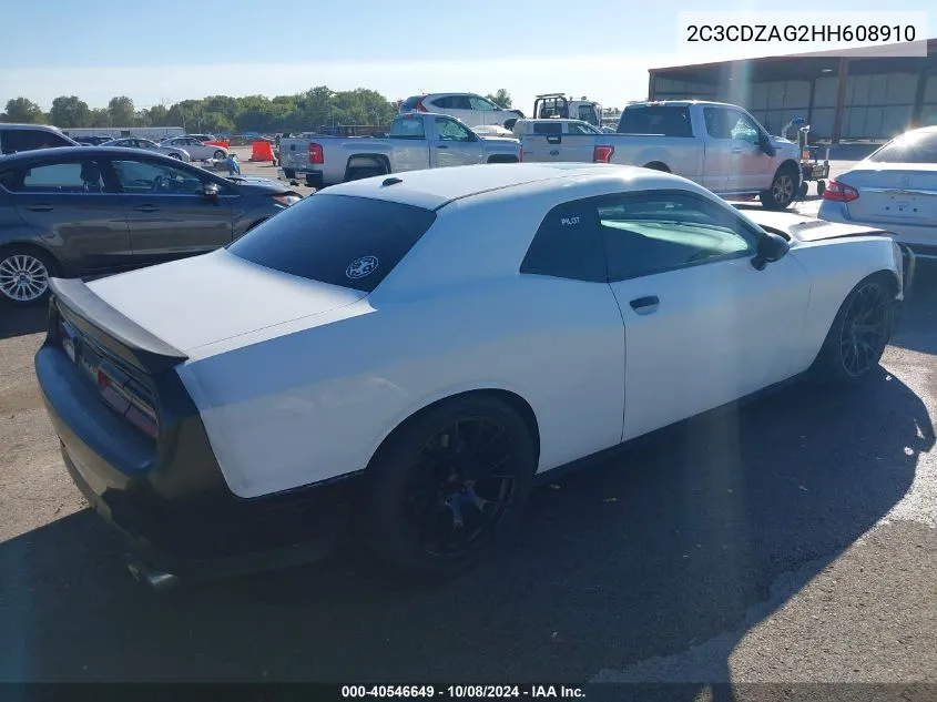 2017 Dodge Challenger Sxt VIN: 2C3CDZAG2HH608910 Lot: 40546649