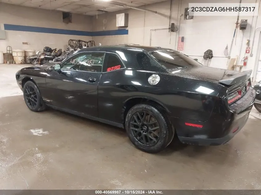 2017 Dodge Challenger Sxt VIN: 2C3CDZAG6HH587317 Lot: 40569987