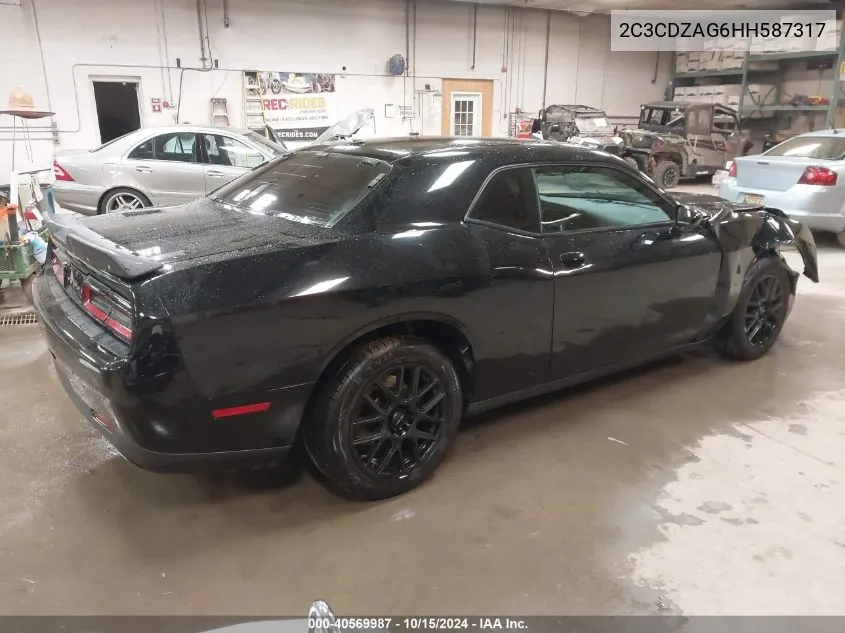 2017 Dodge Challenger Sxt VIN: 2C3CDZAG6HH587317 Lot: 40569987