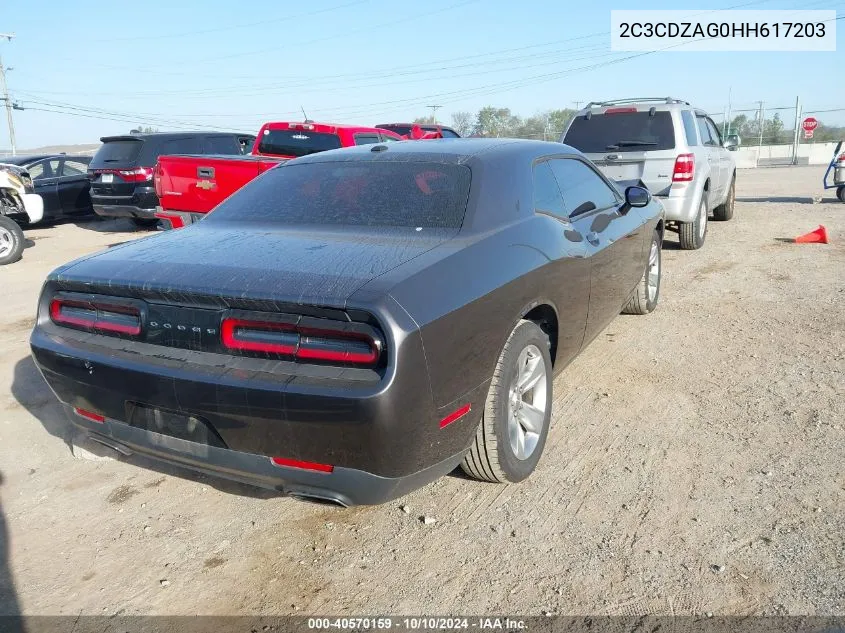 2017 Dodge Challenger Sxt VIN: 2C3CDZAG0HH617203 Lot: 40570159