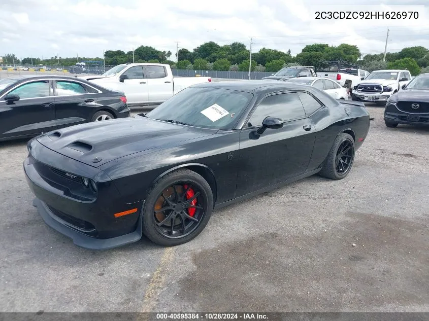 2017 Dodge Challenger Srt Hellcat VIN: 2C3CDZC92HH626970 Lot: 40595384