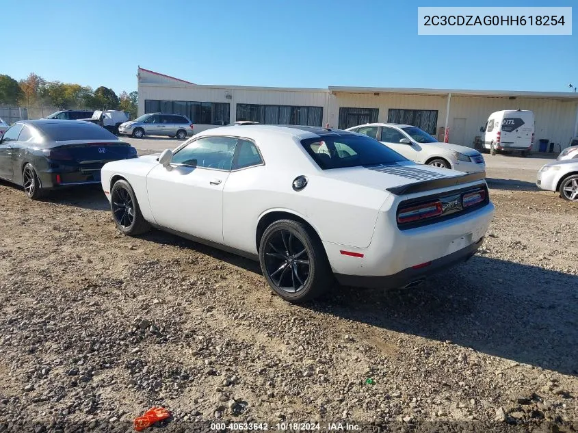 2017 Dodge Challenger Sxt VIN: 2C3CDZAG0HH618254 Lot: 40633642