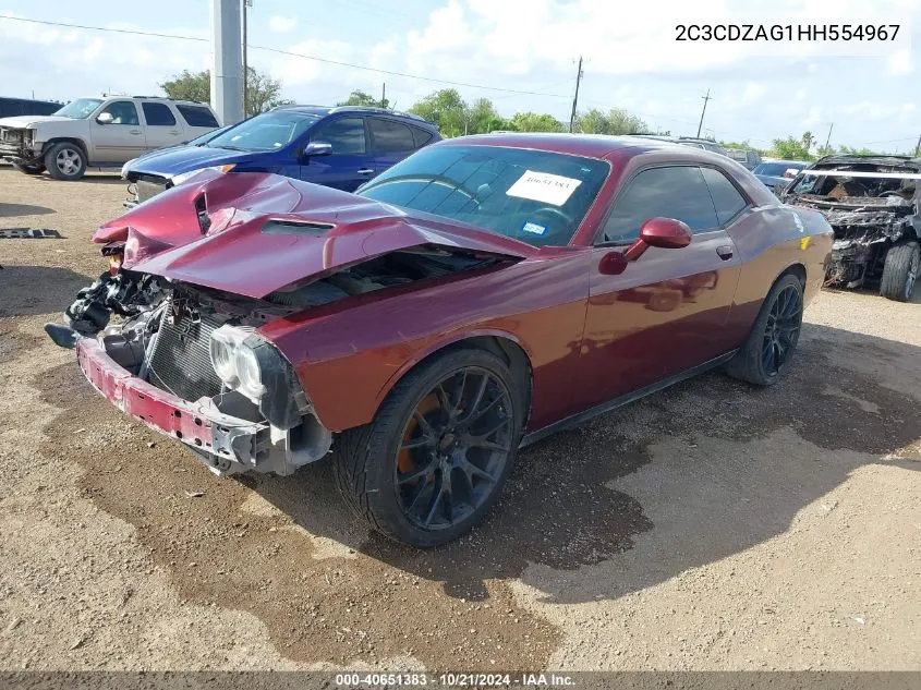 2017 Dodge Challenger Sxt VIN: 2C3CDZAG1HH554967 Lot: 40651383