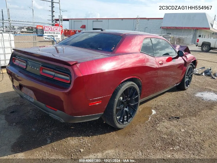 2017 Dodge Challenger Sxt VIN: 2C3CDZAG1HH554967 Lot: 40651383