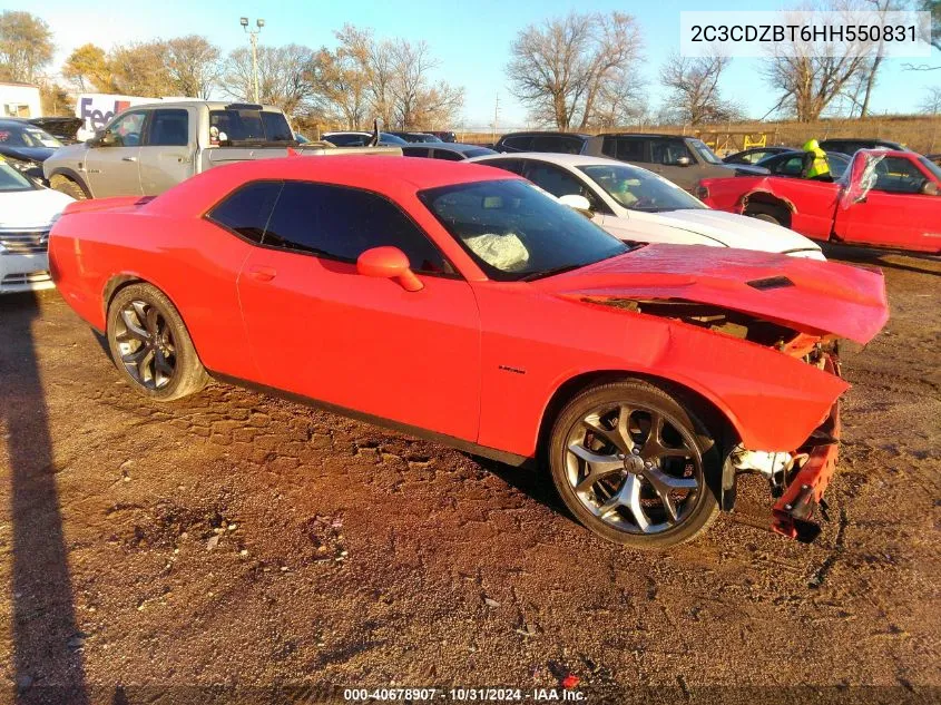 2C3CDZBT6HH550831 2017 Dodge Challenger R/T Plus