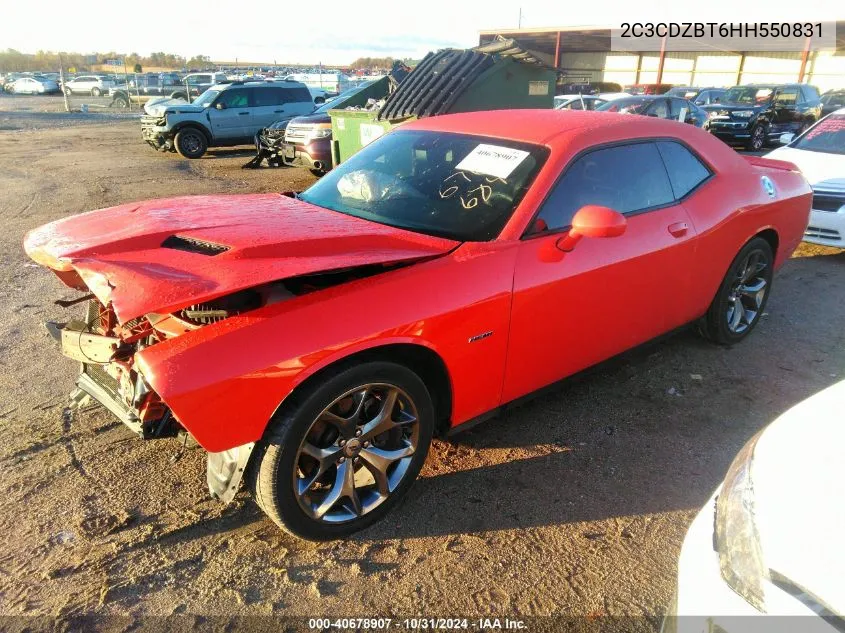 2C3CDZBT6HH550831 2017 Dodge Challenger R/T Plus