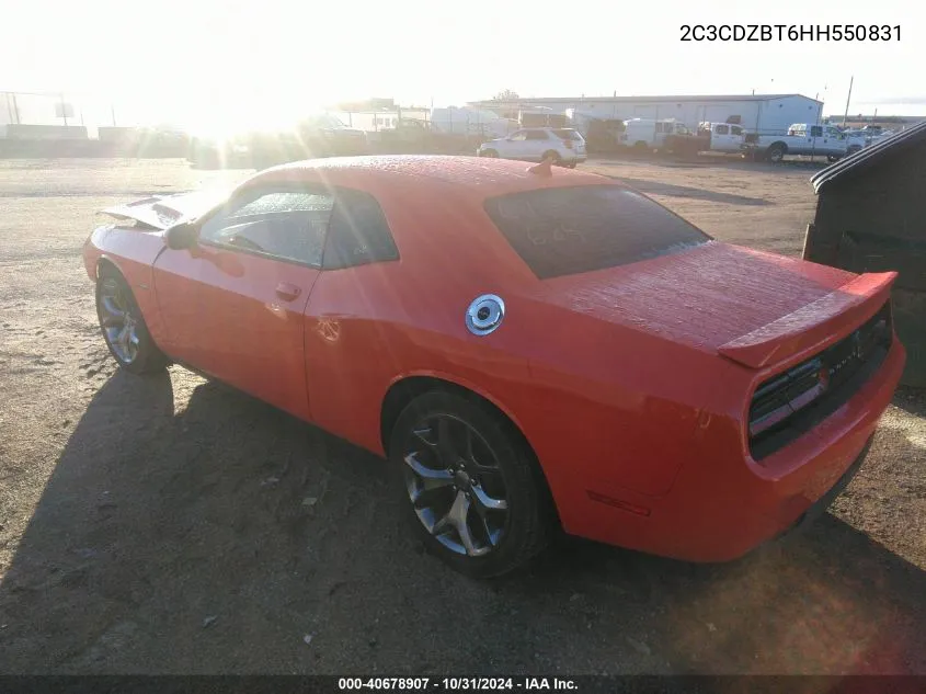 2C3CDZBT6HH550831 2017 Dodge Challenger R/T Plus