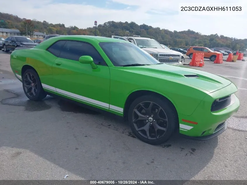 2017 Dodge Challenger Sxt VIN: 2C3CDZAGXHH611053 Lot: 40679005