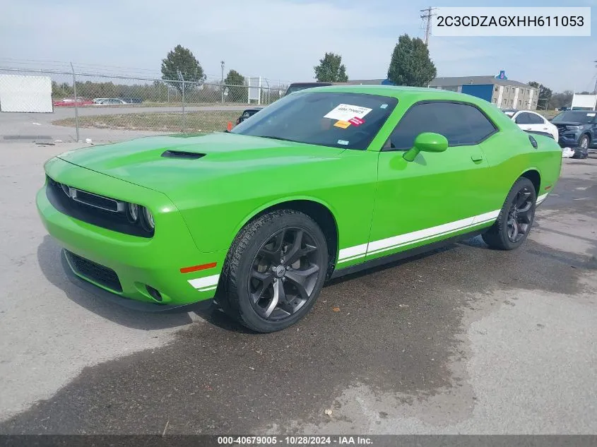 2017 Dodge Challenger Sxt VIN: 2C3CDZAGXHH611053 Lot: 40679005