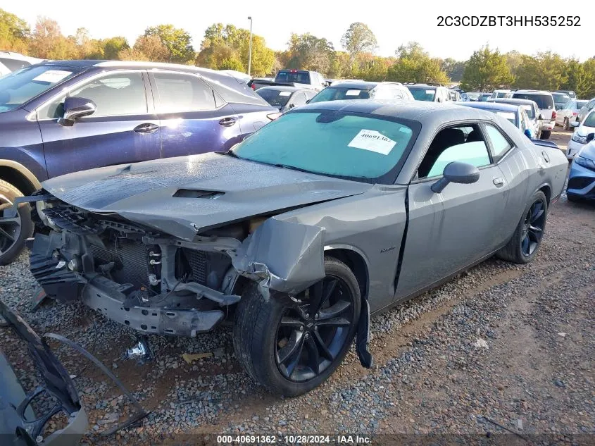 2017 Dodge Challenger R/T VIN: 2C3CDZBT3HH535252 Lot: 40691362