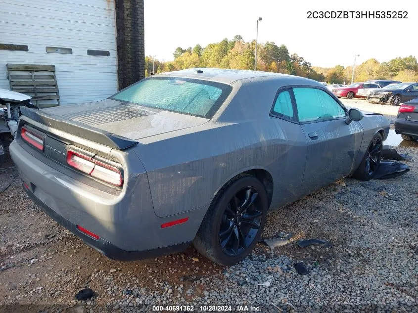 2017 Dodge Challenger R/T VIN: 2C3CDZBT3HH535252 Lot: 40691362