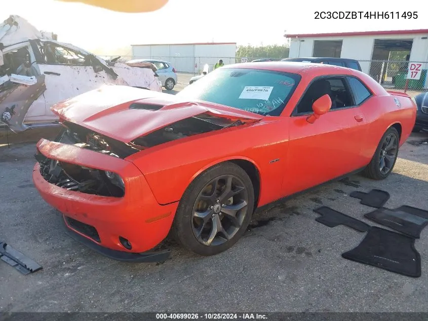 2017 Dodge Challenger R/T VIN: 2C3CDZBT4HH611495 Lot: 40699026