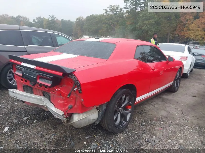 2017 Dodge Challenger Sxt VIN: 2C3CDZAG6HH665949 Lot: 40704481