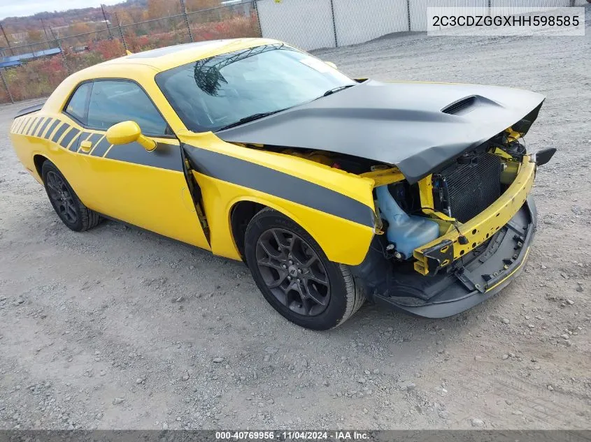 2C3CDZGGXHH598585 2017 Dodge Challenger Gt