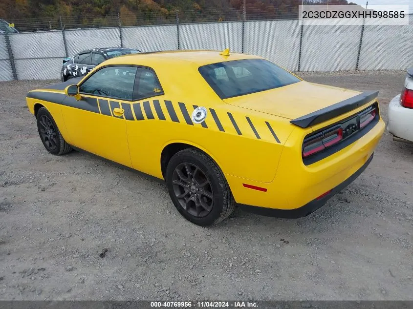 2C3CDZGGXHH598585 2017 Dodge Challenger Gt