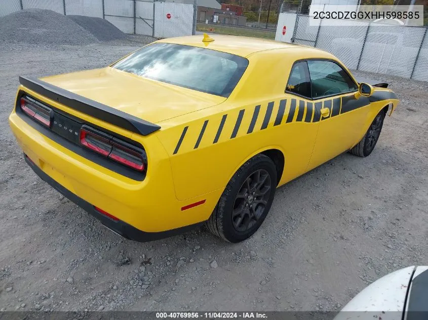 2C3CDZGGXHH598585 2017 Dodge Challenger Gt