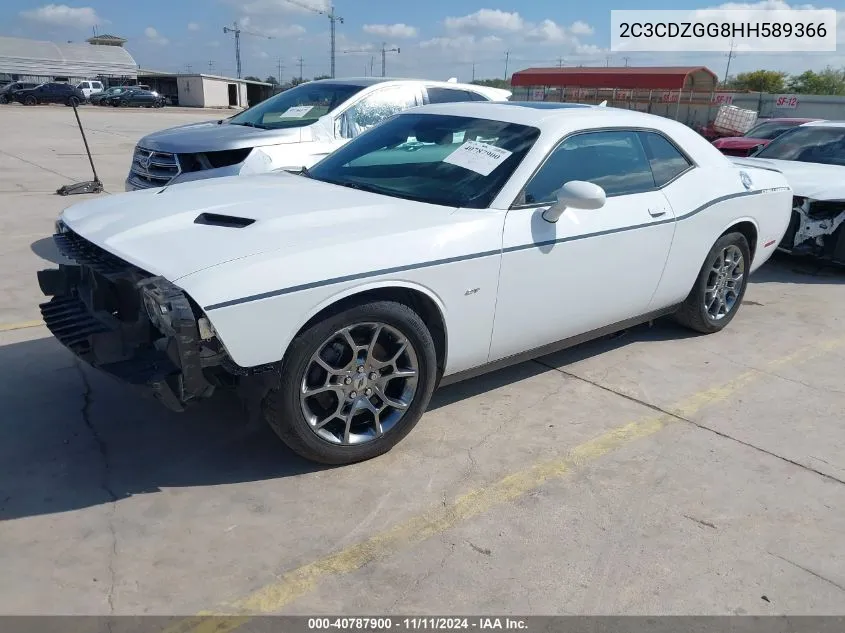 2017 Dodge Challenger Gt VIN: 2C3CDZGG8HH589366 Lot: 40787900