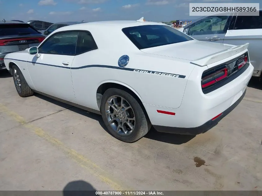 2017 Dodge Challenger Gt VIN: 2C3CDZGG8HH589366 Lot: 40787900