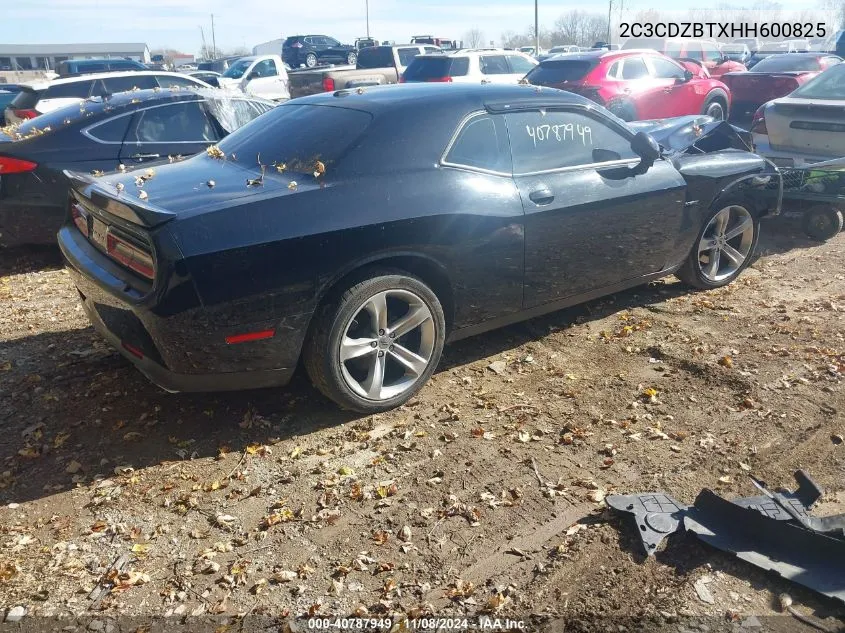 2017 Dodge Challenger R/T VIN: 2C3CDZBTXHH600825 Lot: 40787949