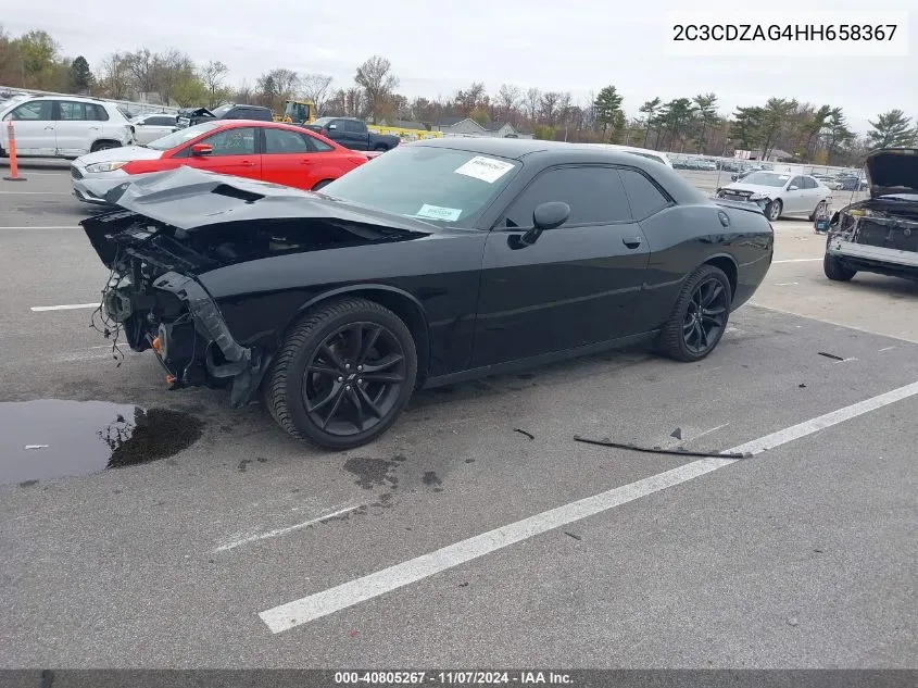 2017 Dodge Challenger Sxt VIN: 2C3CDZAG4HH658367 Lot: 40805267