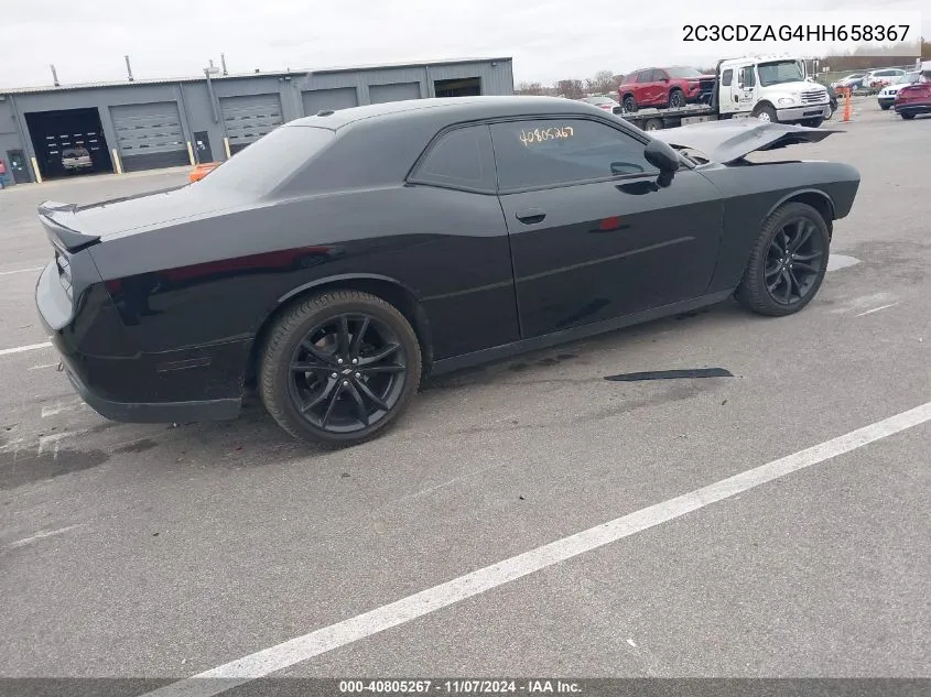 2017 Dodge Challenger Sxt VIN: 2C3CDZAG4HH658367 Lot: 40805267