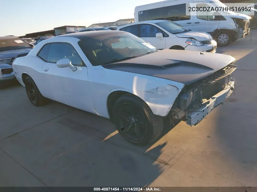 2017 Dodge Challenger Sxt VIN: 2C3CDZAG7HH516952 Lot: 40871454