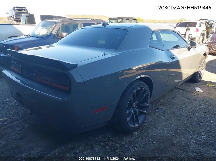 2017 Dodge Challenger Sxt Plus VIN: 2C3CDZAG7HH519446 Lot: 40876732