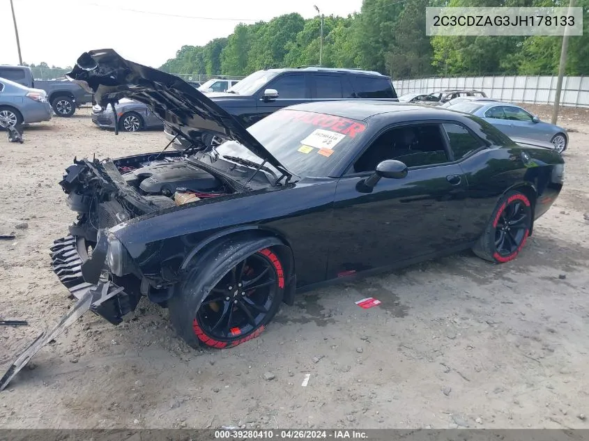 2C3CDZAG3JH178133 2018 Dodge Challenger Sxt