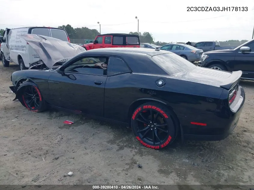 2C3CDZAG3JH178133 2018 Dodge Challenger Sxt