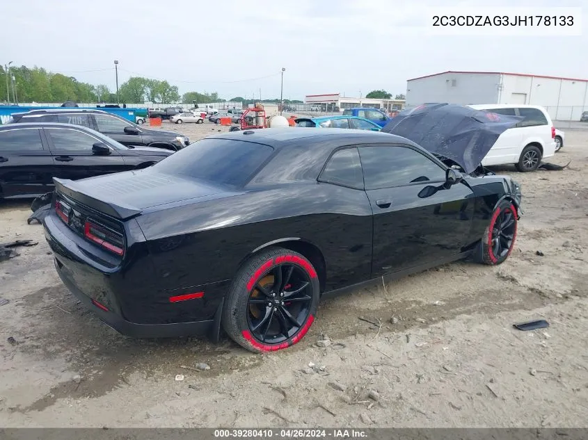 2C3CDZAG3JH178133 2018 Dodge Challenger Sxt