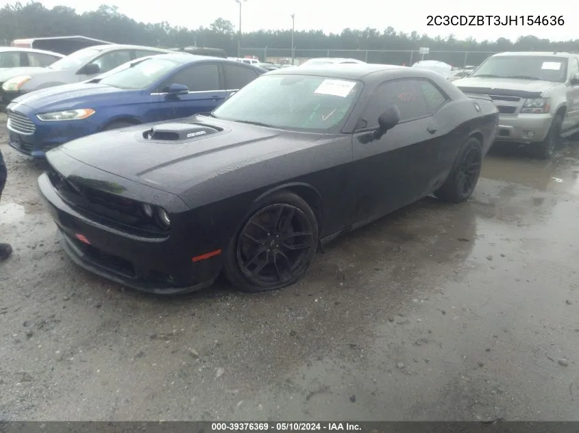 2018 Dodge Challenger R/T Shaker VIN: 2C3CDZBT3JH154636 Lot: 39376369