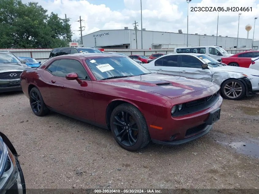 2C3CDZAG6JH204661 2018 Dodge Challenger Sxt