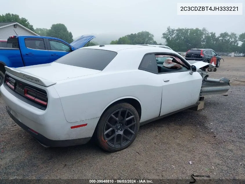 2018 Dodge Challenger R/T VIN: 2C3CDZBT4JH333221 Lot: 39548810